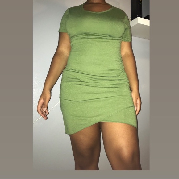 None Dresses & Skirts - Green Asymmetrical Dress 💋